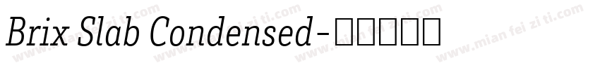Brix Slab Condensed字体转换